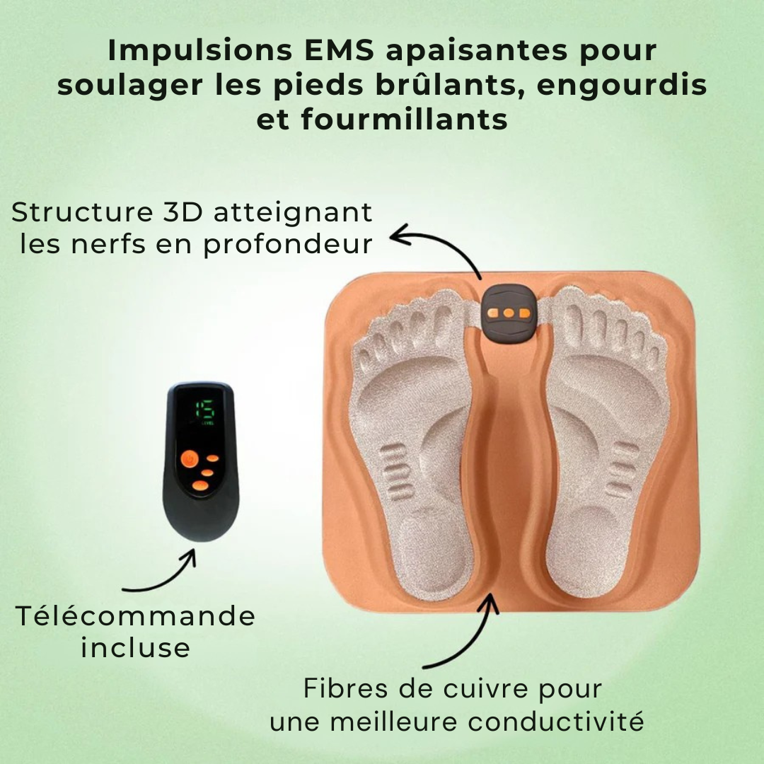 ReNerv 3D™ – Appareil de stimulation EMS contre l’engourdissement, les picotements et les sensations de brûlures des pieds