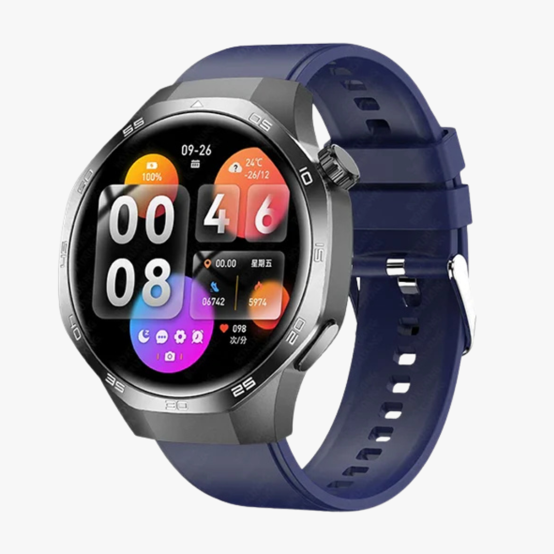 Orthowatch® Montre Connectée Homme Design aux Lignes épurées, Programmes d'entraînement de Pointe, Suivi de la santé, ECG, Jusqu'à 14 Jours d'autonomie, iOS & Android