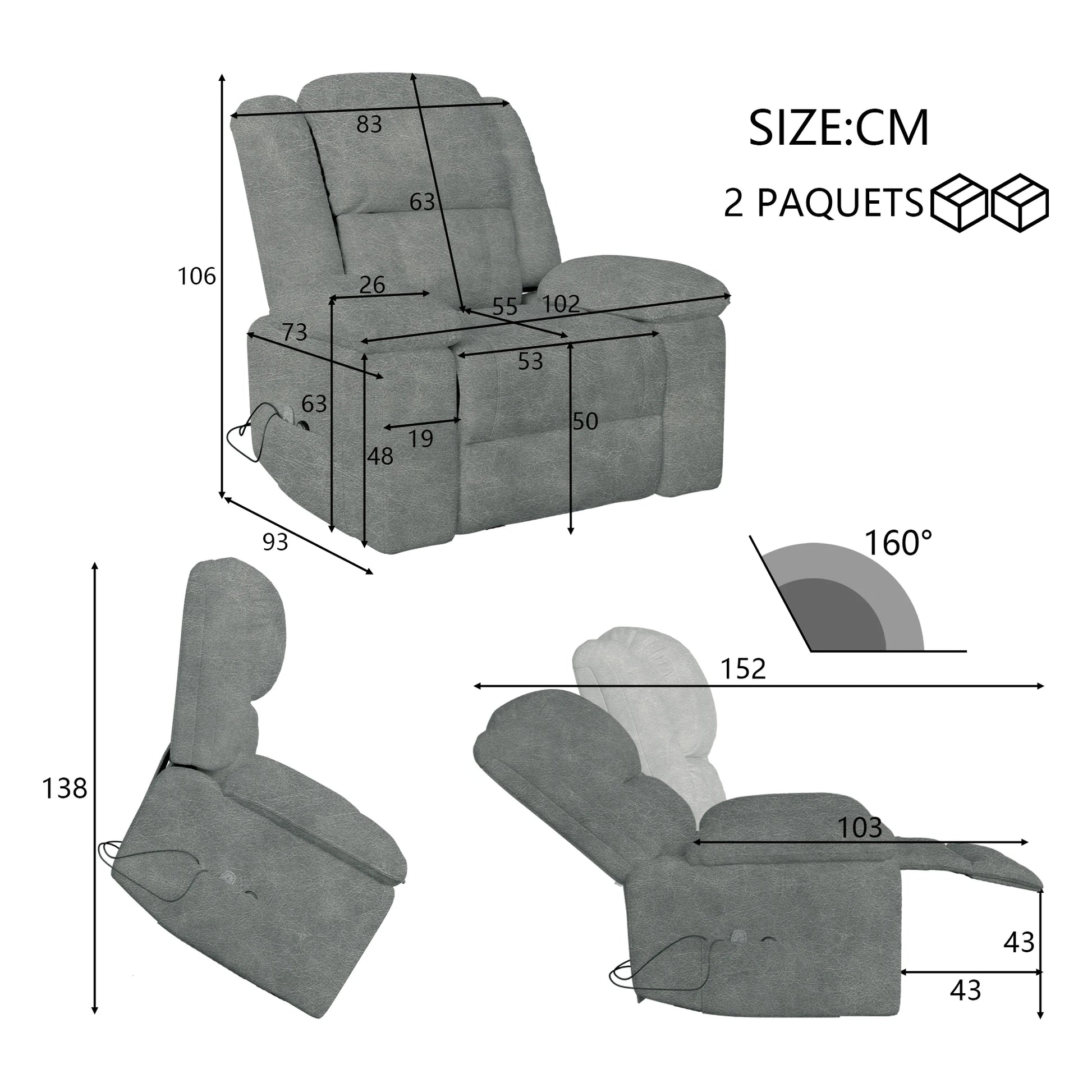 Le Fauteuil Sérénité | Fauteuil Releveur Massant | 3 Positions | Orthomede