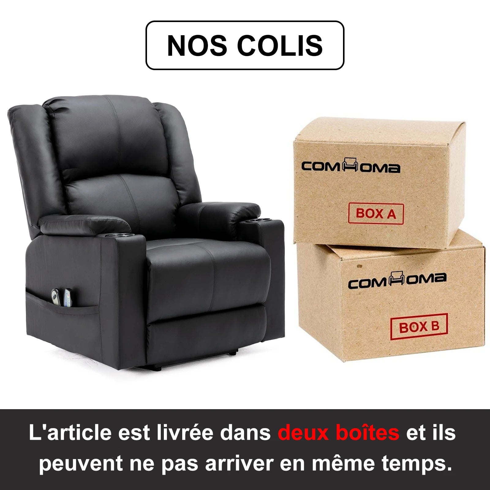 L'Élégant｜Fauteuil Releveur avec Massage & Chaleur Ciblée
