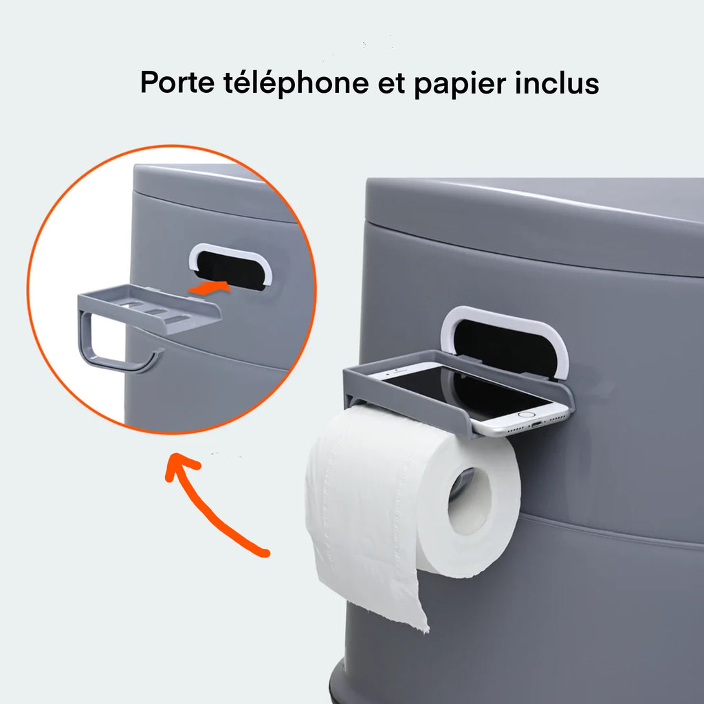 Toilettes Portables | Adultes et Séniors | Seau Intérieur Amovible 1,3L