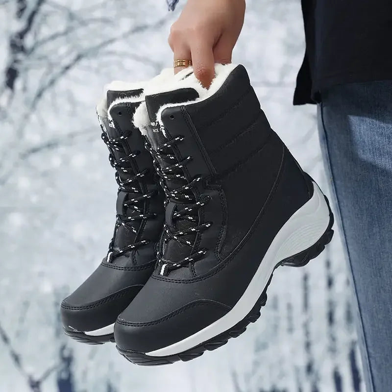 MODSGUE Bottes D'hiver Doublées Pour Femme - Bottes De Pluie