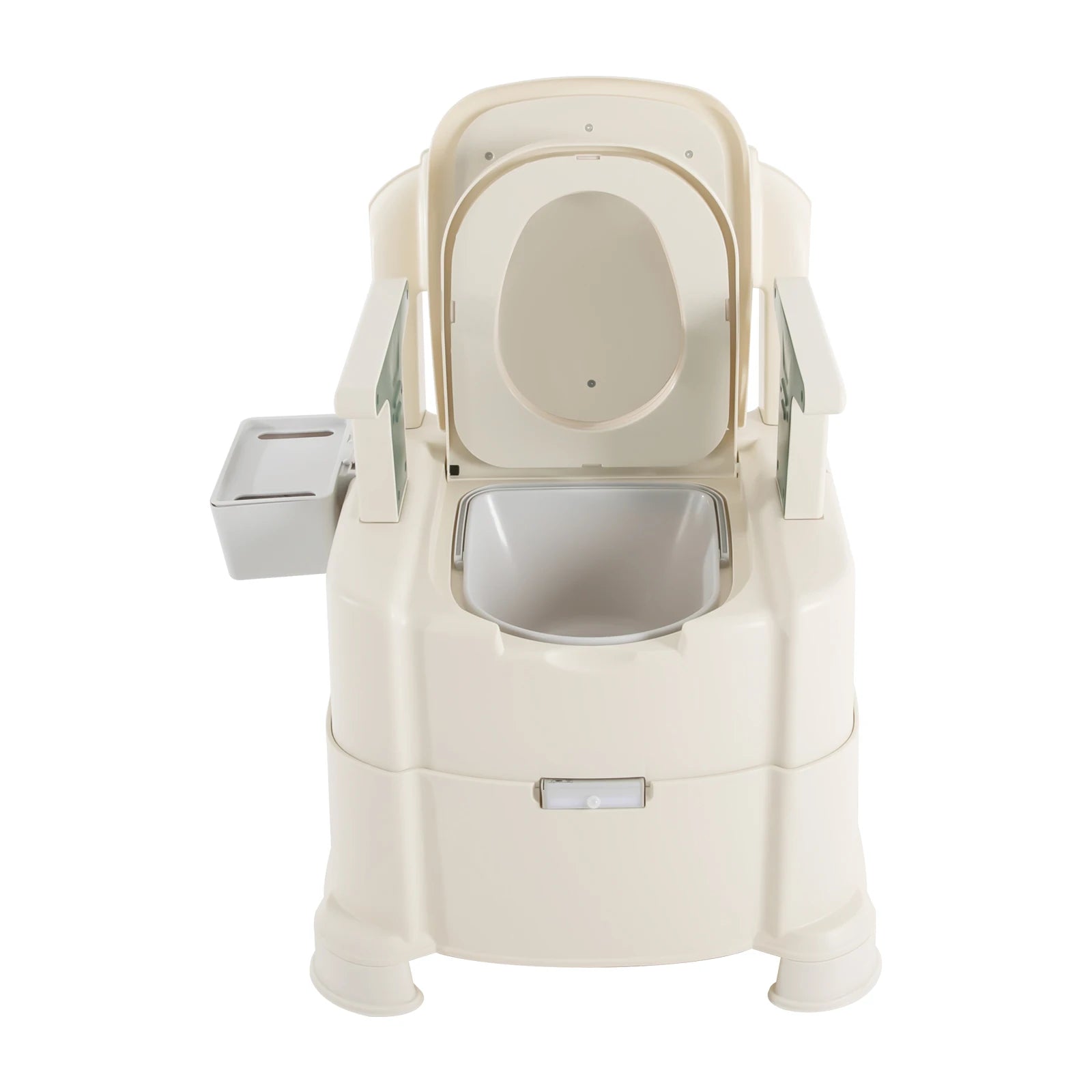 Chaise percée Confort | WC mobile sécurisé avec Lumière Automatique | Charge Max. 200 kg