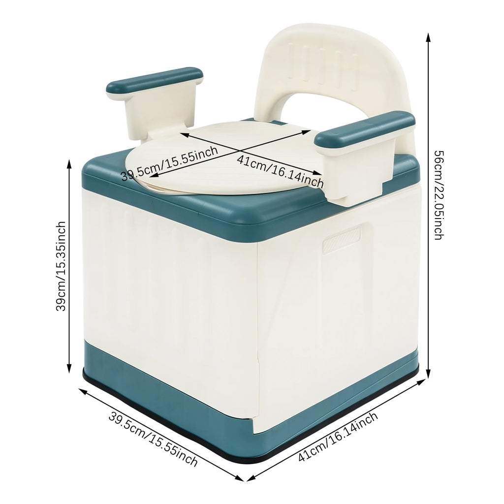 Toilette Portable | Chaise WC Adulte | Capacité 150 kg | 39,5 × 41 cm
