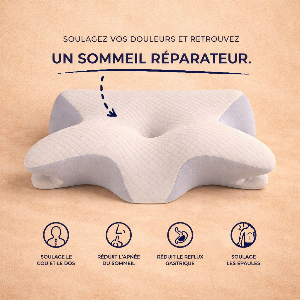 Align™ Oreiller Cervical Anti-Ronflement & Apnée du Sommeil | Alignement et Respiration Optimisée